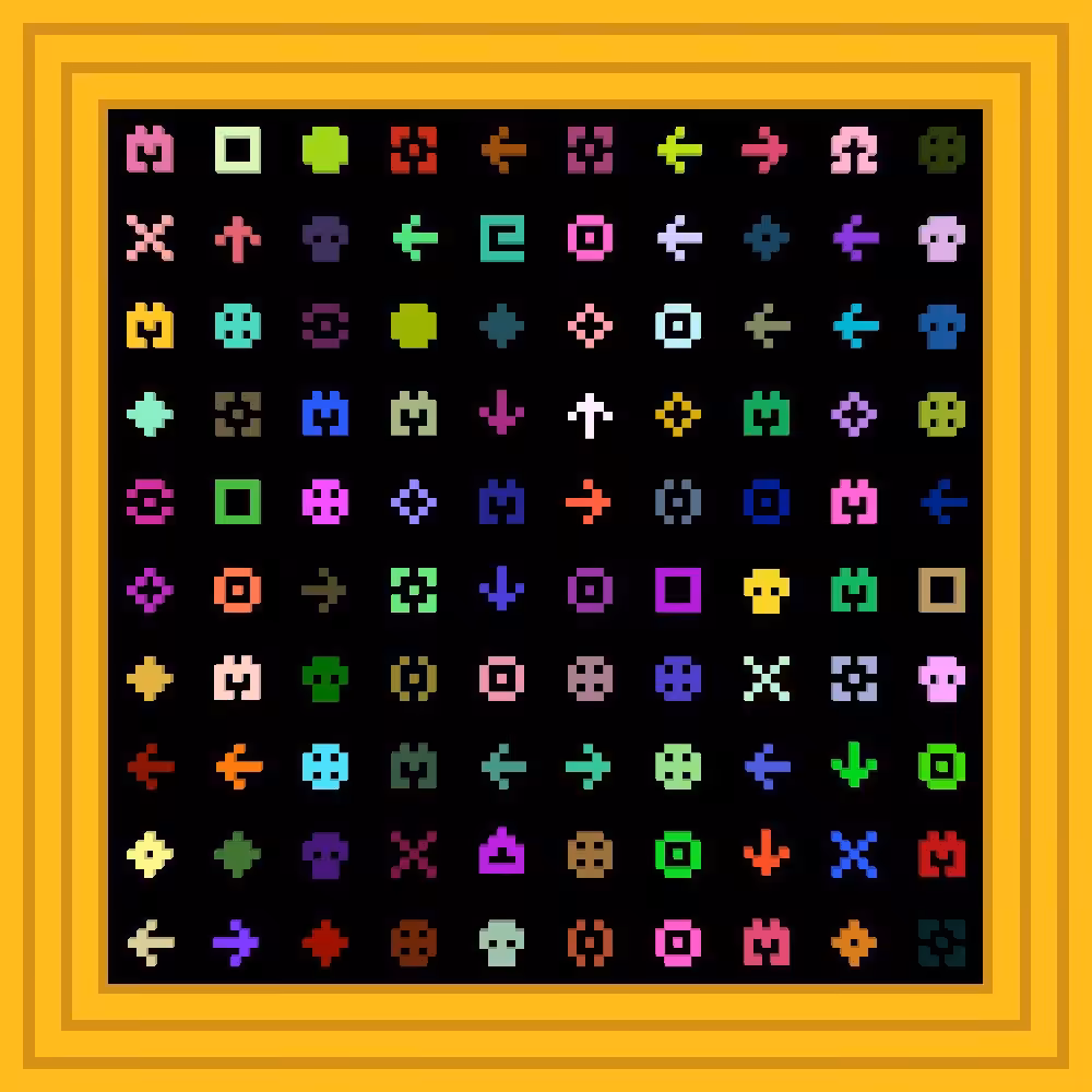 P1xelfool didn't make this - but if he had, you'd be clamoring over yourselves to spent ever increasing amounts of money on it :: Procedural Symbols #476/1000