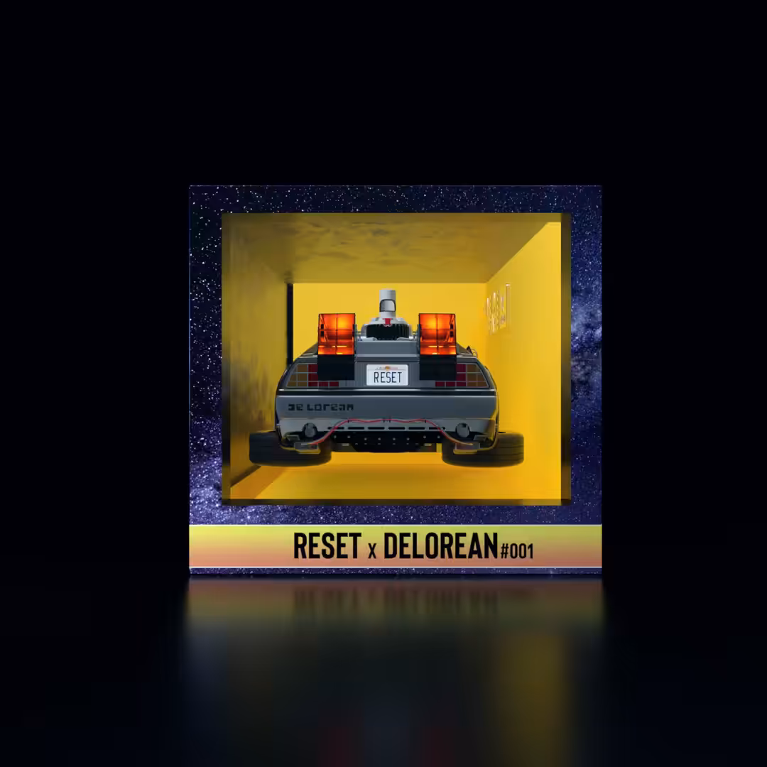 Hazy cosmic jive: RESET x DeLorean