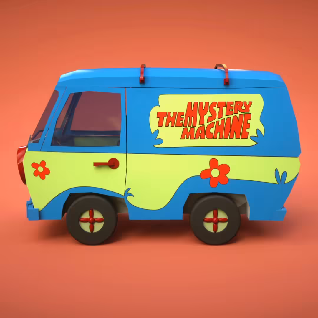 scooby doo car retro cartoon