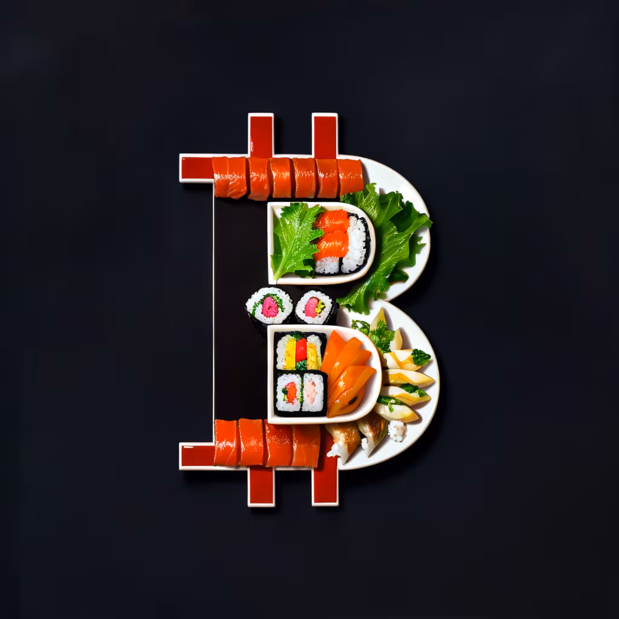 Japanese Fine Food in Bitcoin Shape