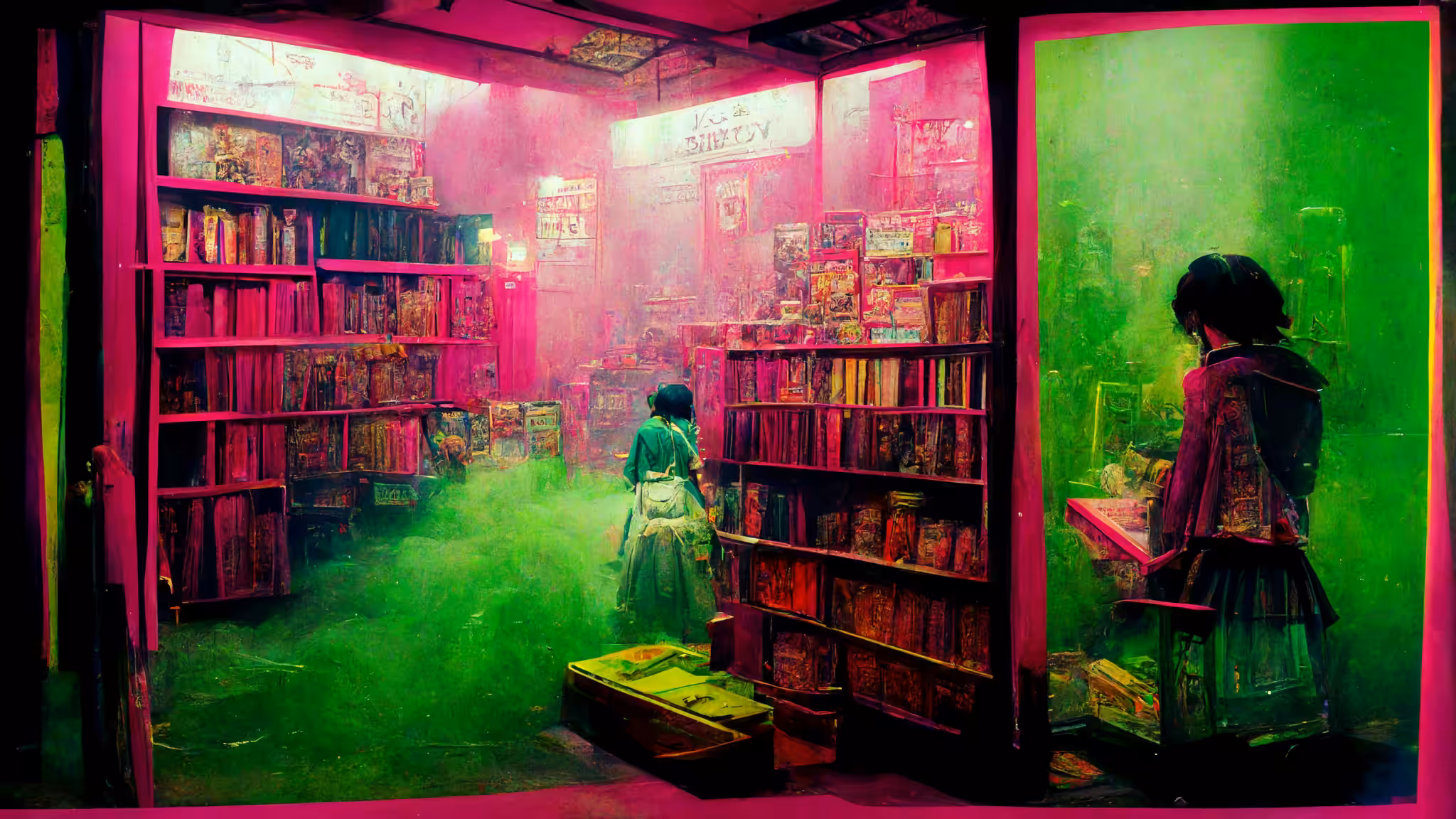 The woman in the library