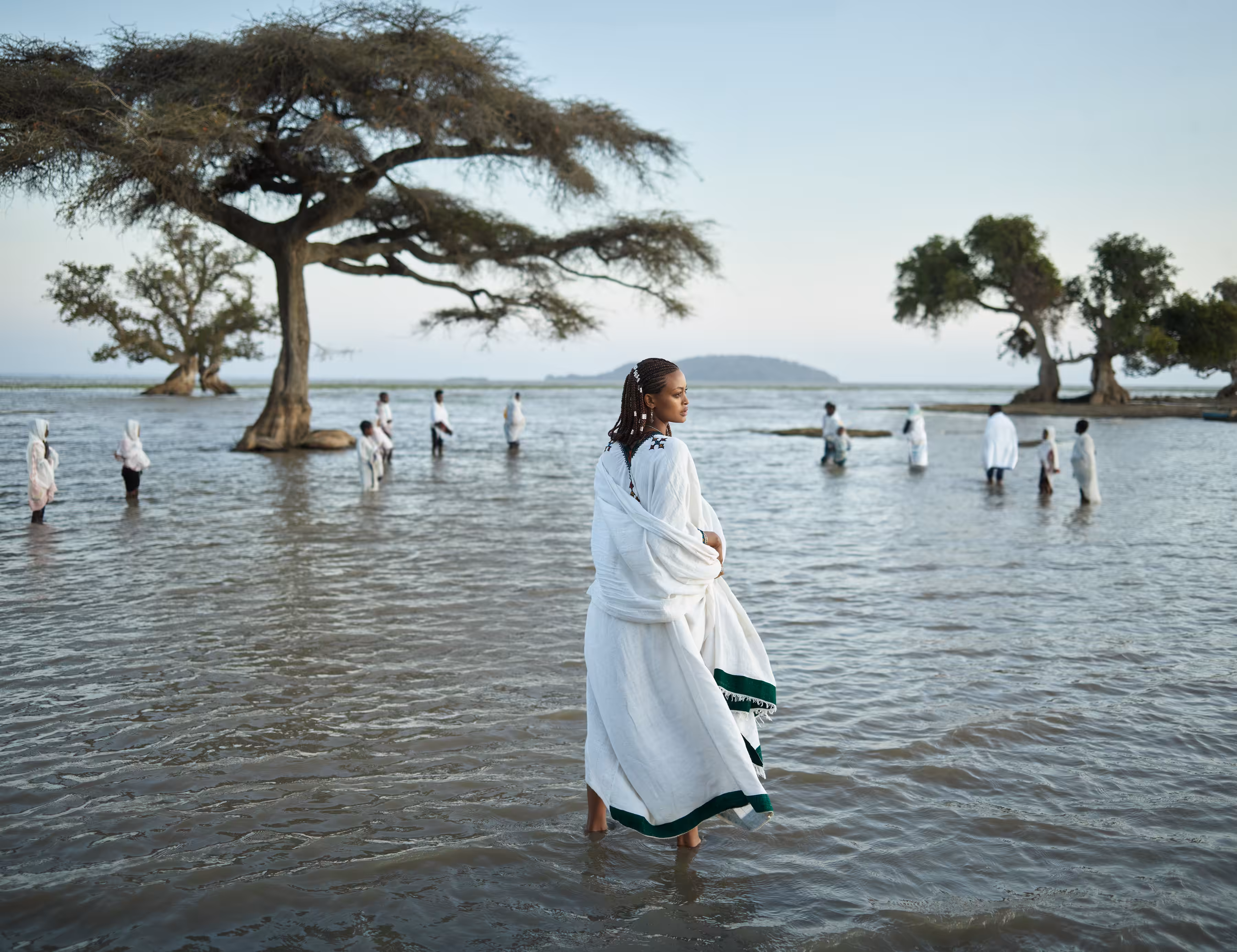 Ethiopia - Orthodox Tewahedo Church Members at Ziway
