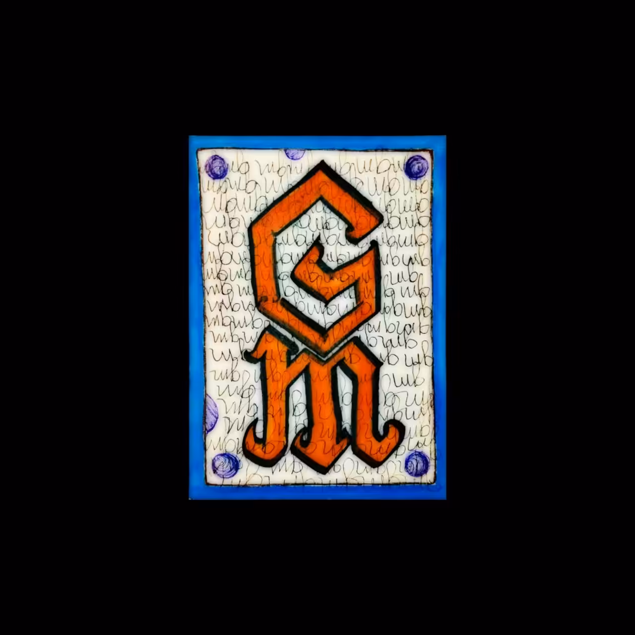 The Orange GM with Blue Borders