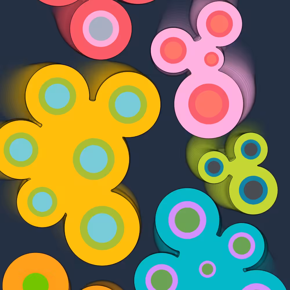 Colorful cartoon shapes(free edition) #56