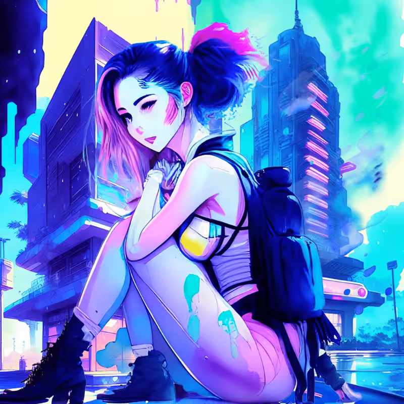A girl in the blue city #3