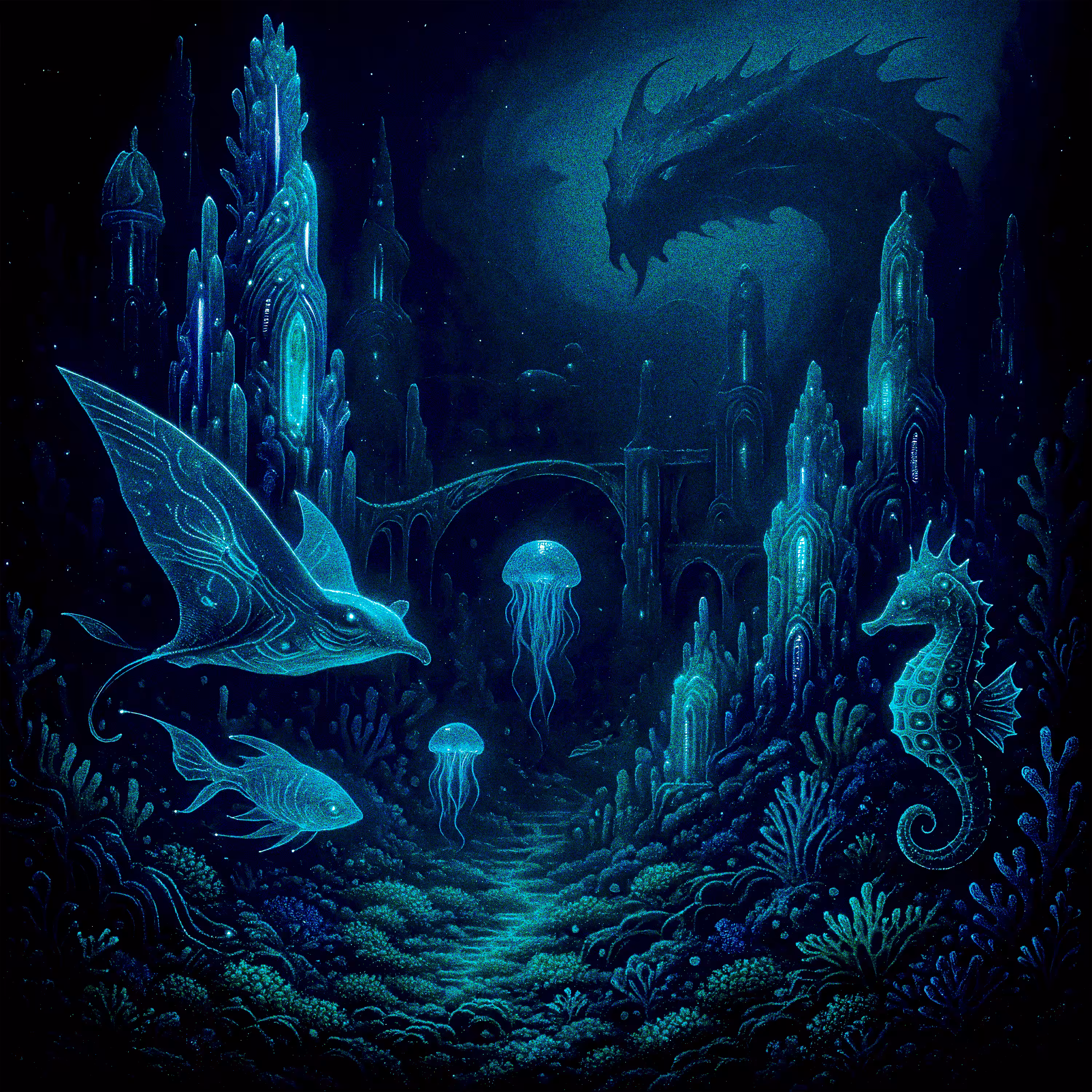 Neon Coral Undersea City