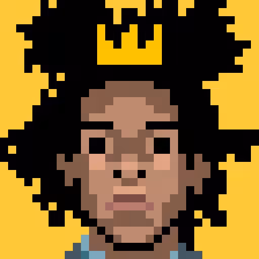 Pixel Portraits Series #002 [Jean-Michel Basquiat]