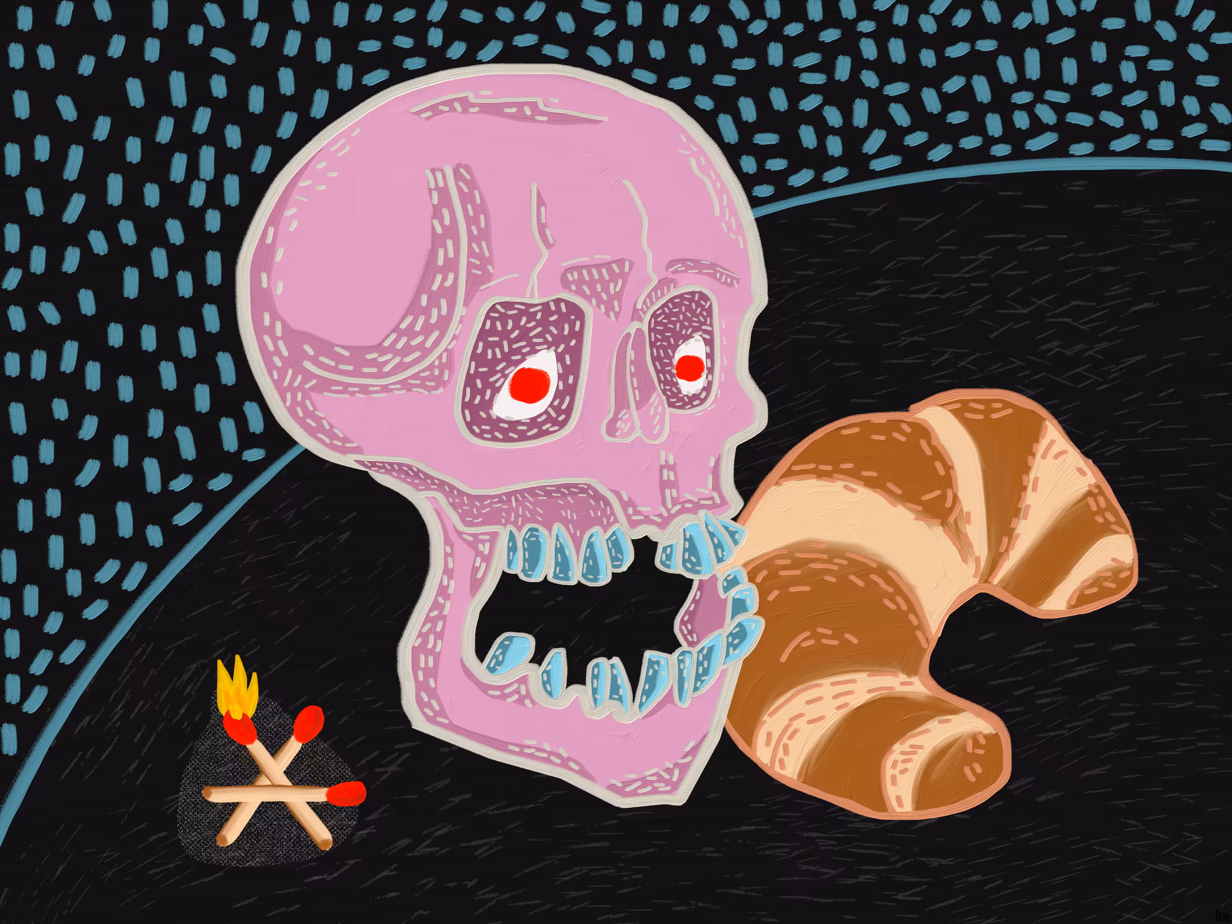 Nature Morte au Croissant et et aux Allumettes