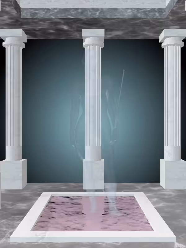 HeavenComputer: The Fading Threatening Ethereal Blue Woman #4029