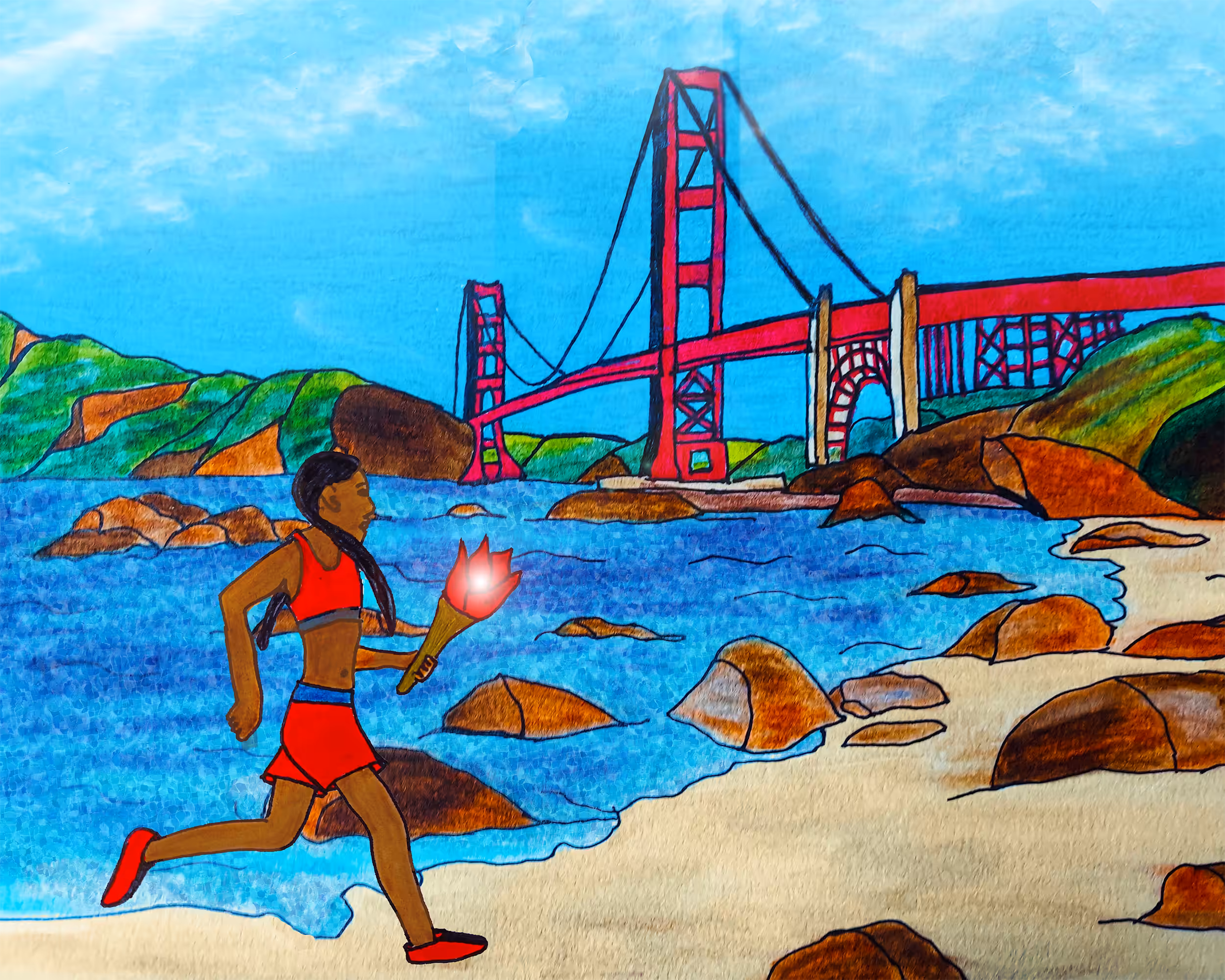 Olympic Torch Relay - San Francisco, California, USA