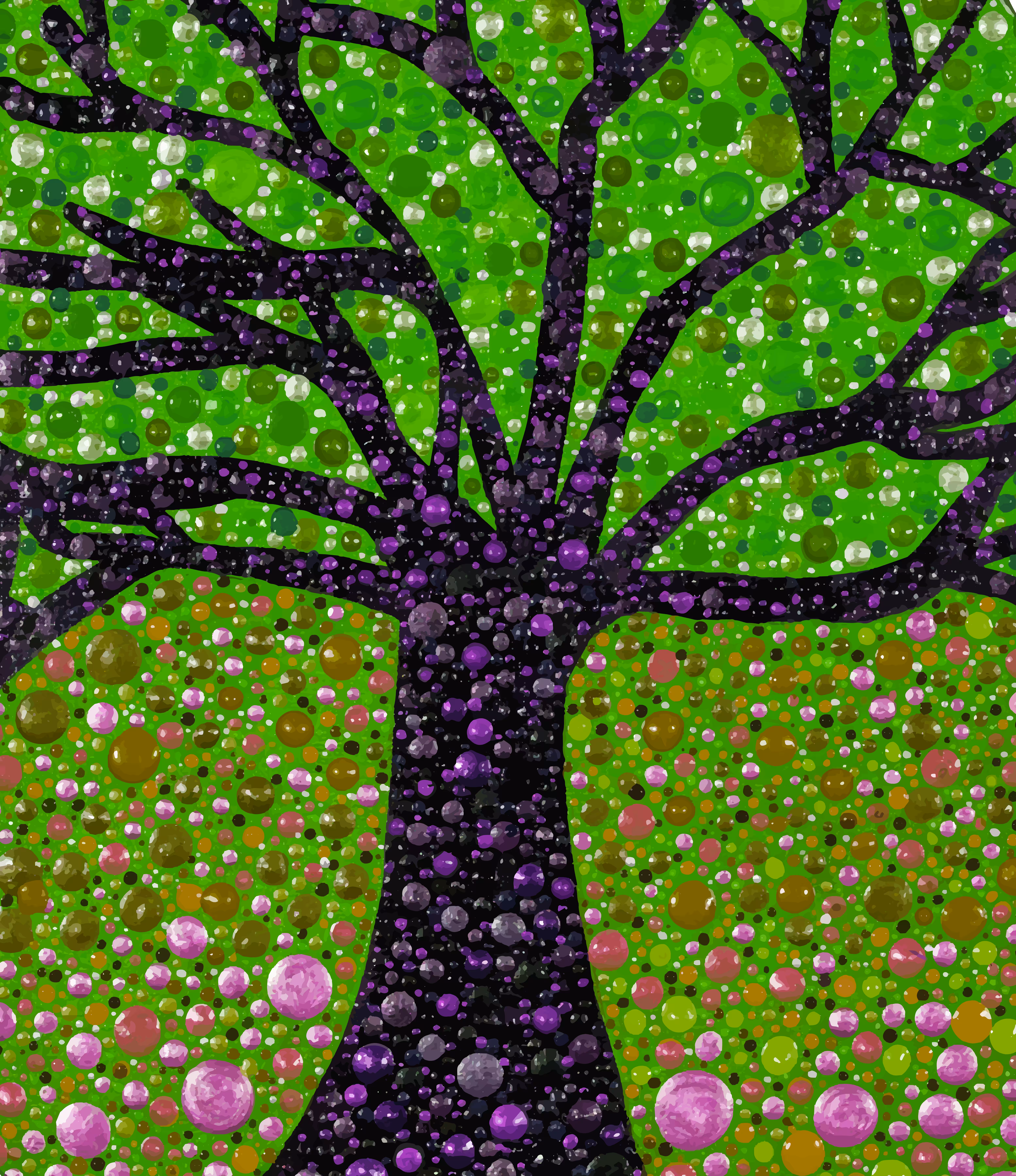 Path of Life - Green and Pink