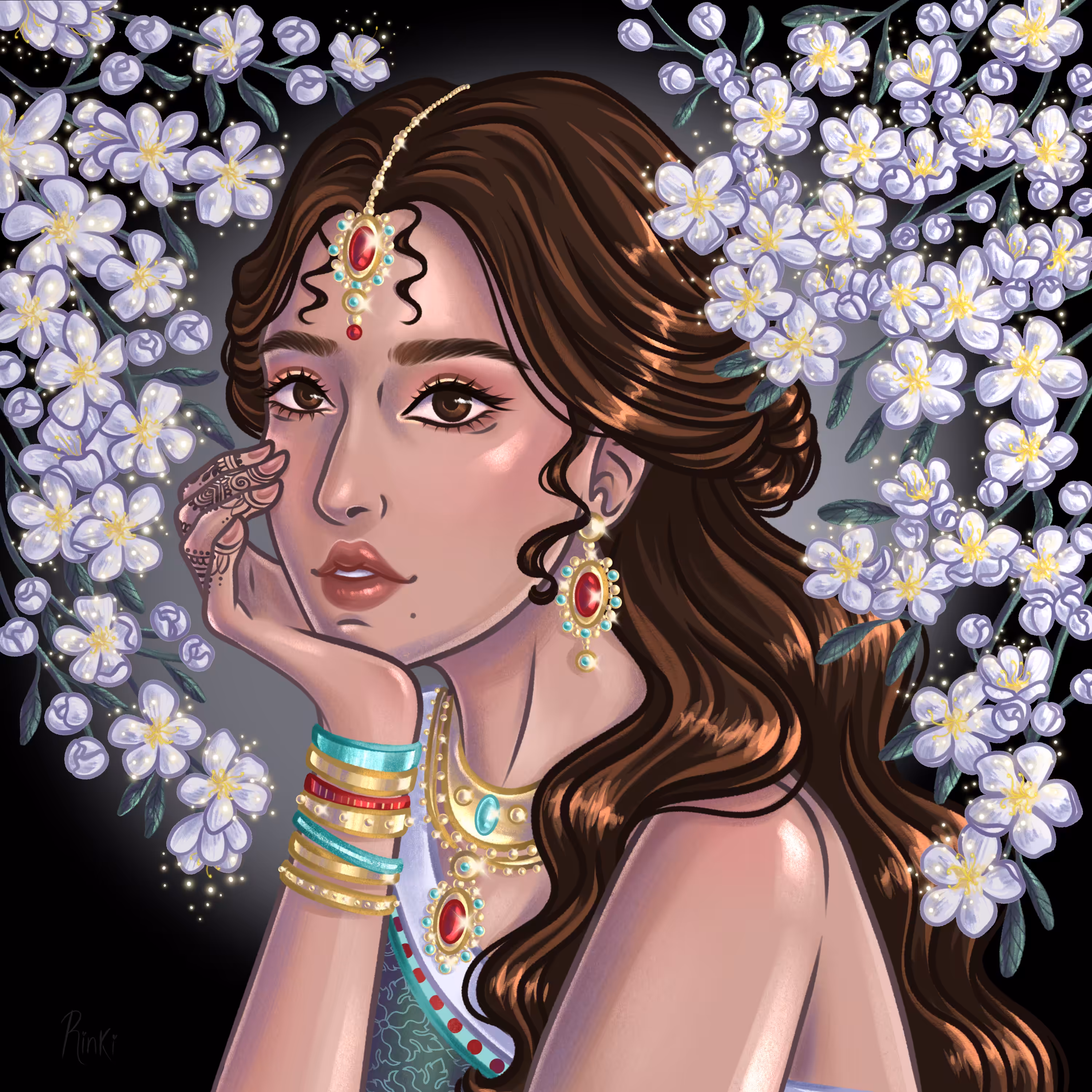 Flower's reflection: Jasmine