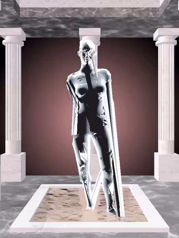 HeavenComputer: The Excited Luminescent Chrome Woman #7121