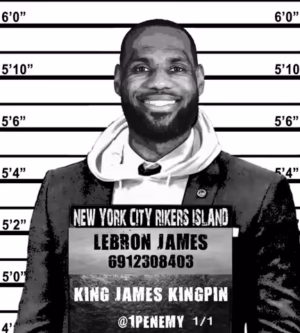 LEBRON JAMES 1/1 : SOHO LINE UP MUGSHOT