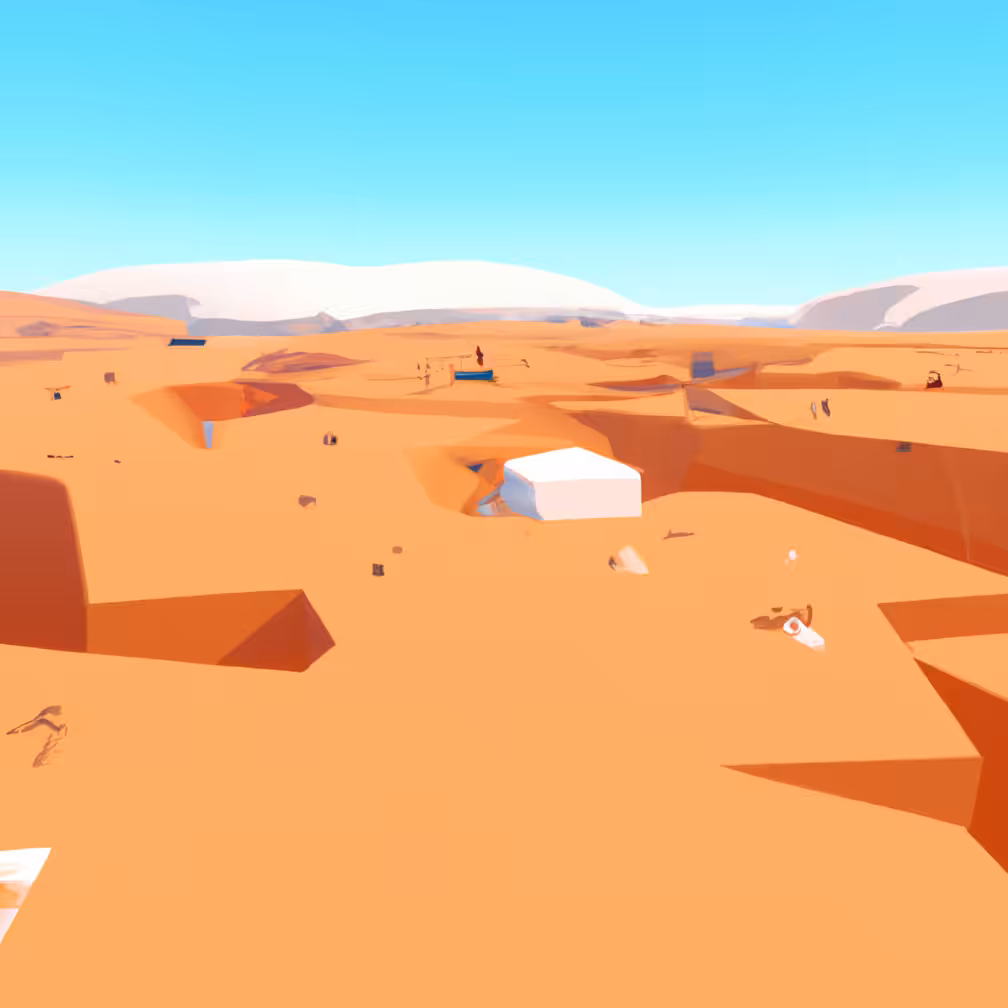 Three cycles: Panelscape Sahara desert
