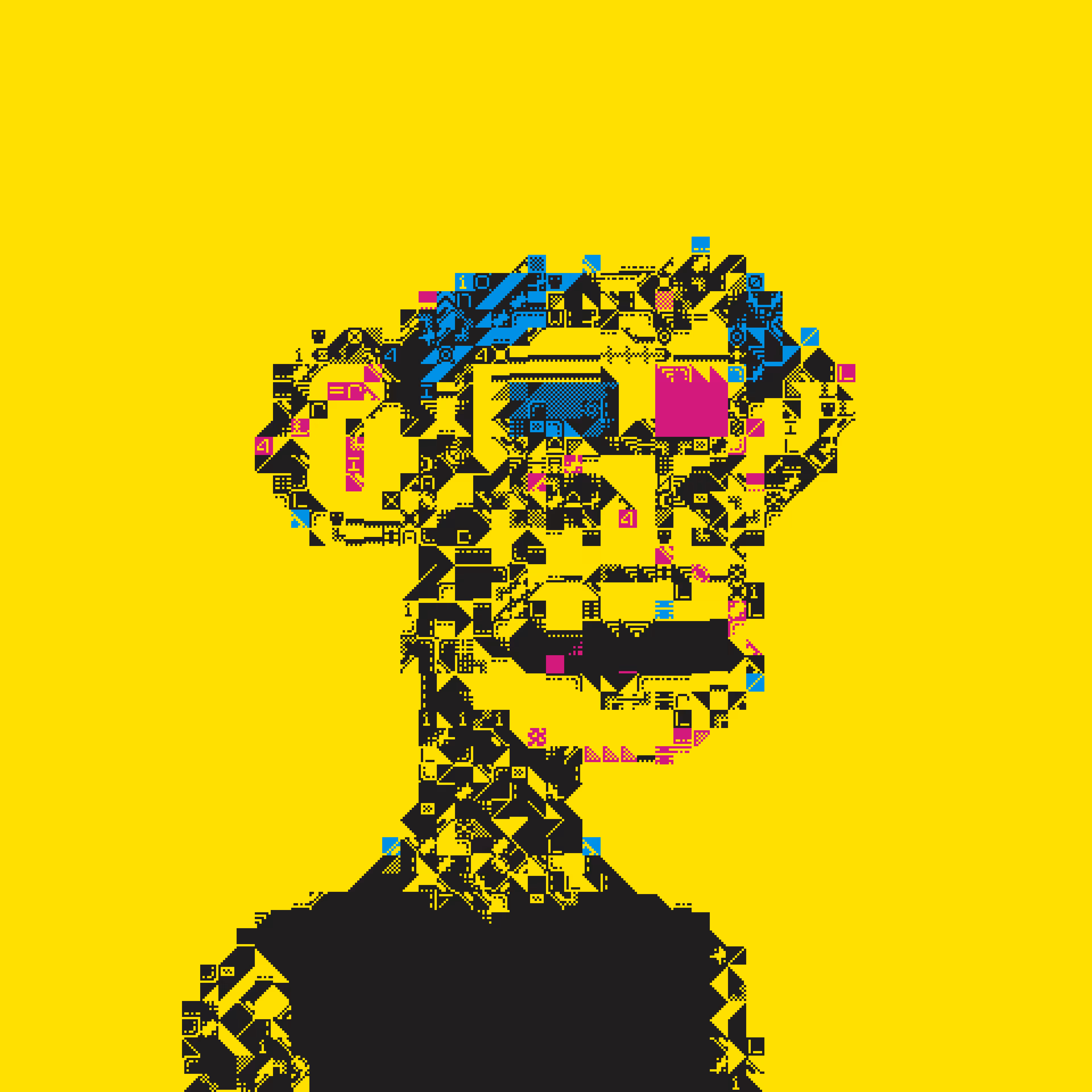 3D CUBIST APES #20