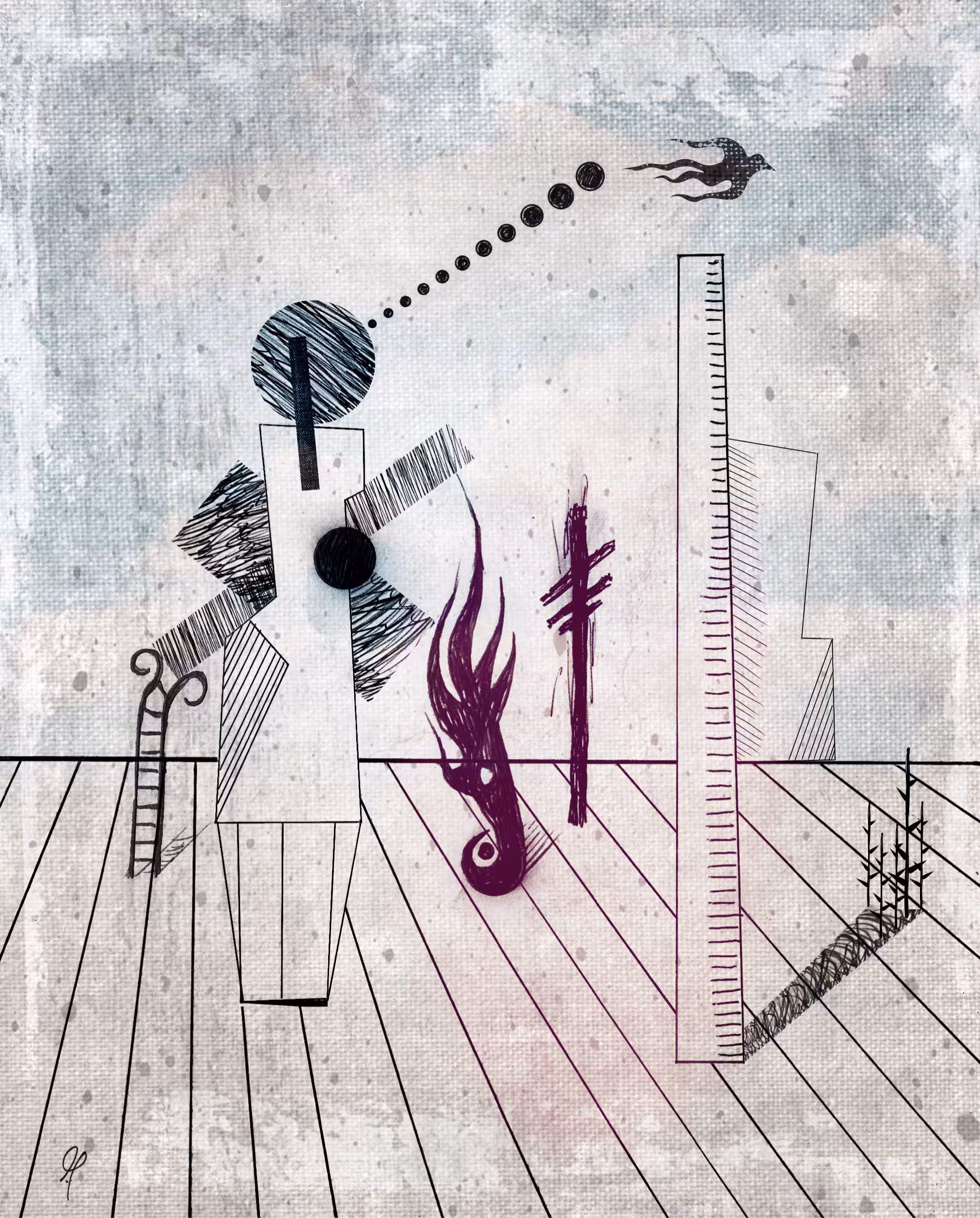 The Observer (of an automatic drawing)