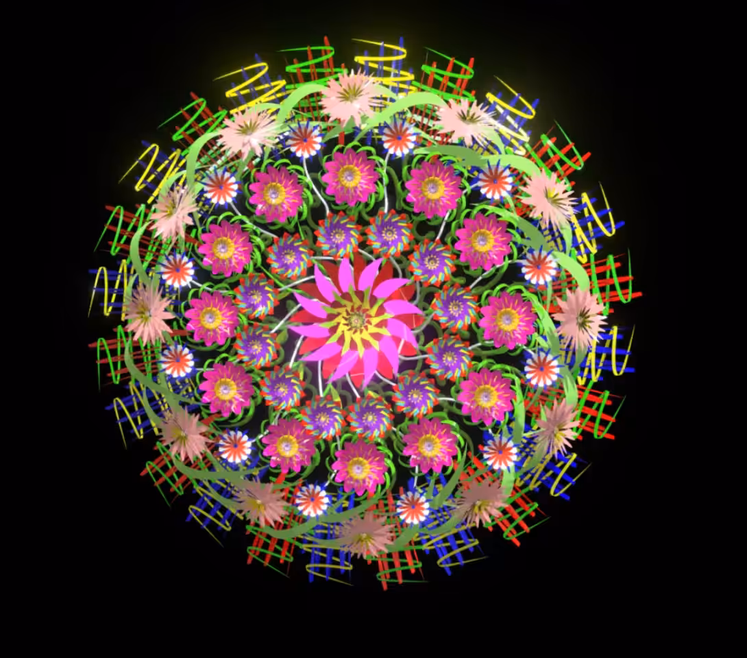 3D Mandala #1 - Flowers - AR NFT