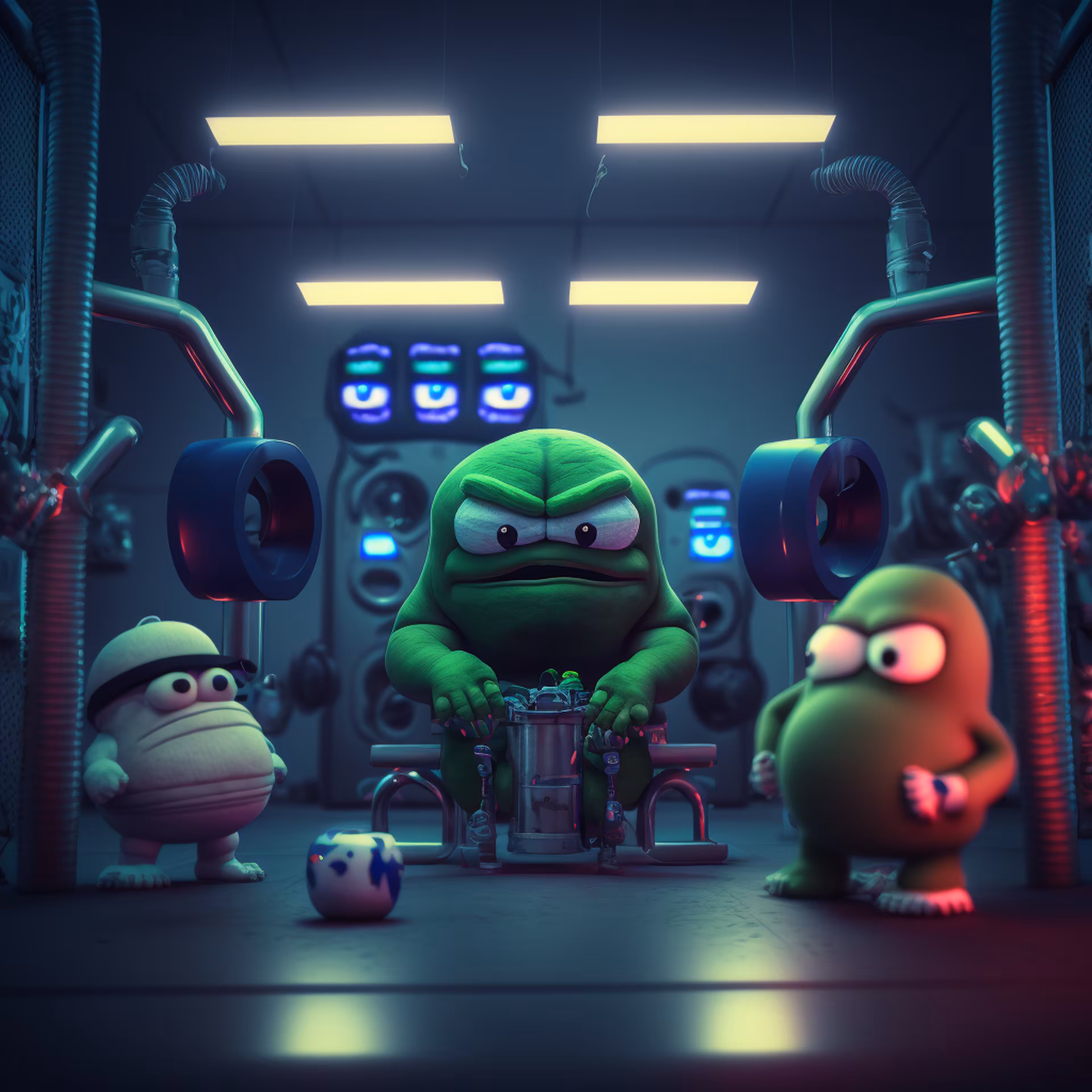 Pepe's World: Pepe and pals workout motivated
