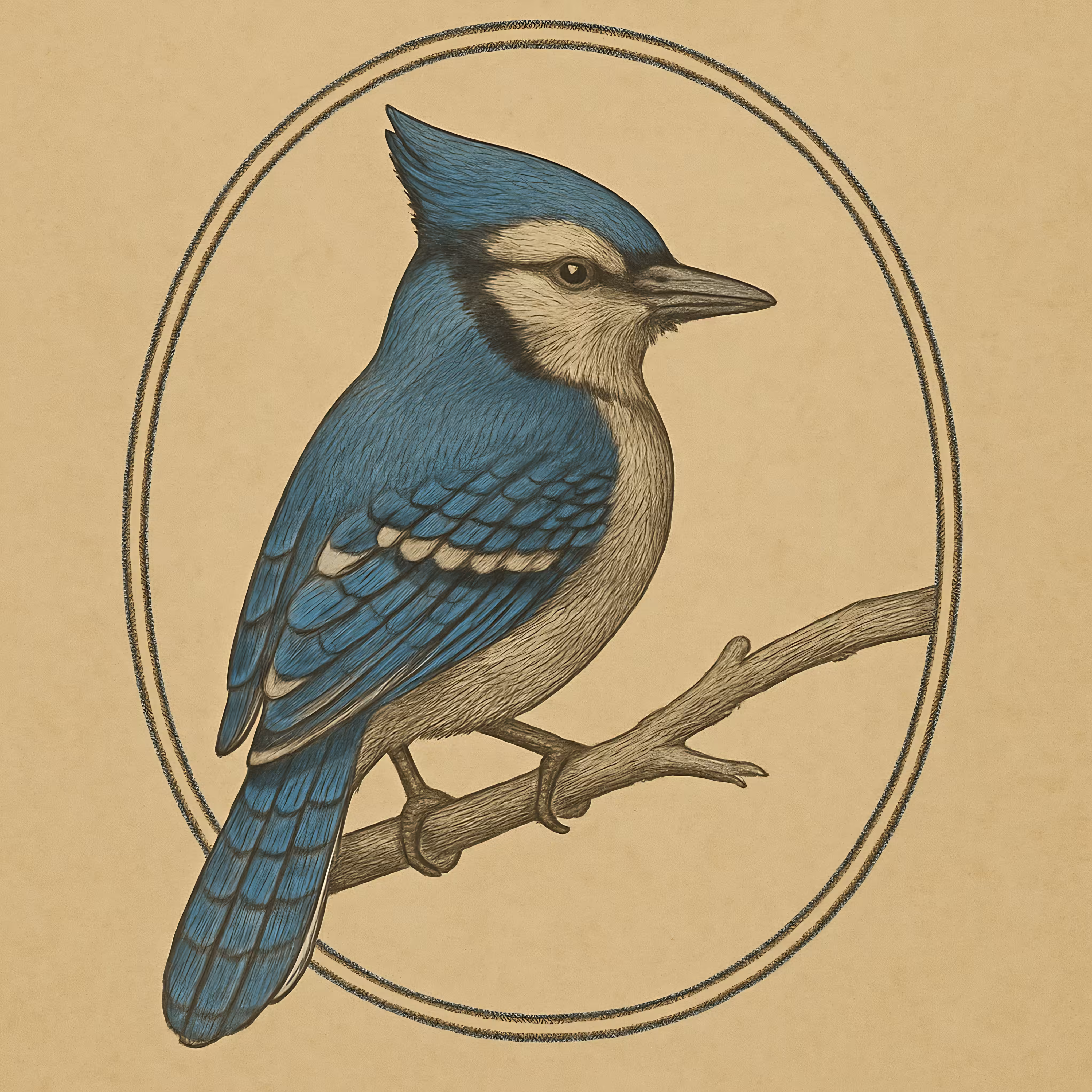 Ledger Litho #5 ~ Blue Jay