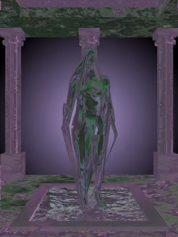 HeavenComputer: The Receding Shimmery Blue Woman #621