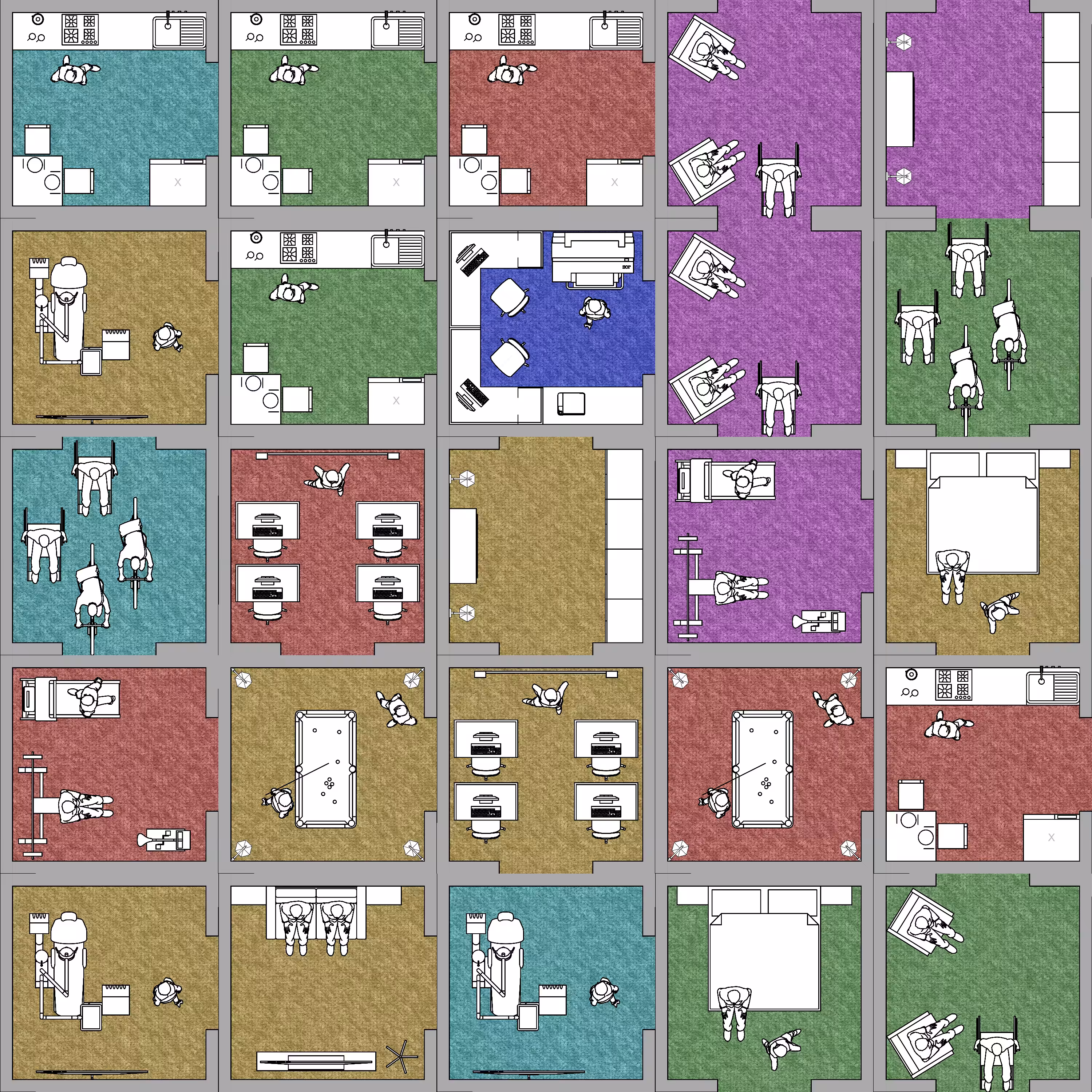 Harlequin block building #8