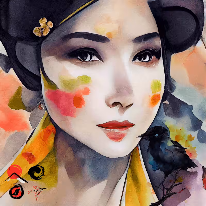 Geisha and Black Bird #2