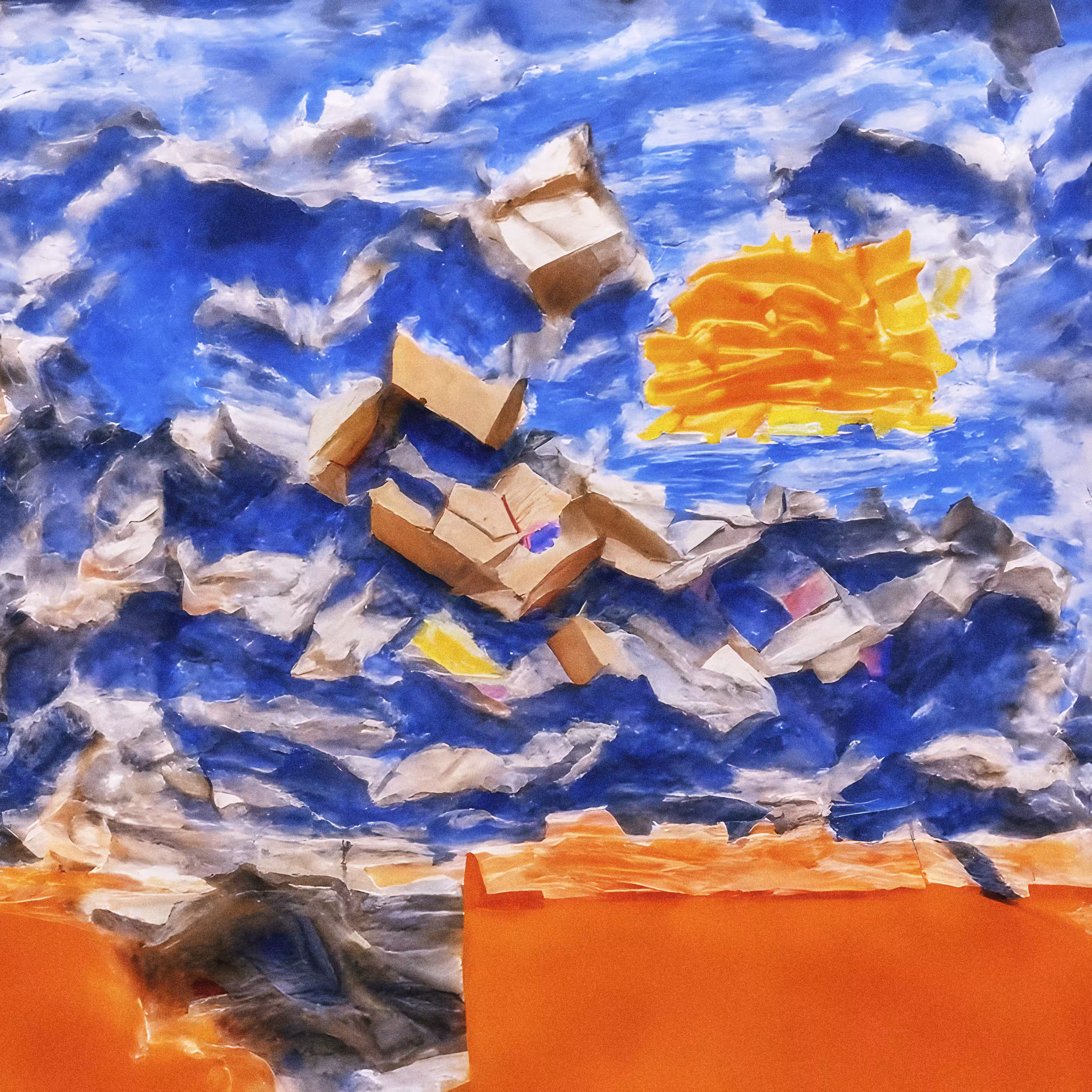 A cloudy sunset.