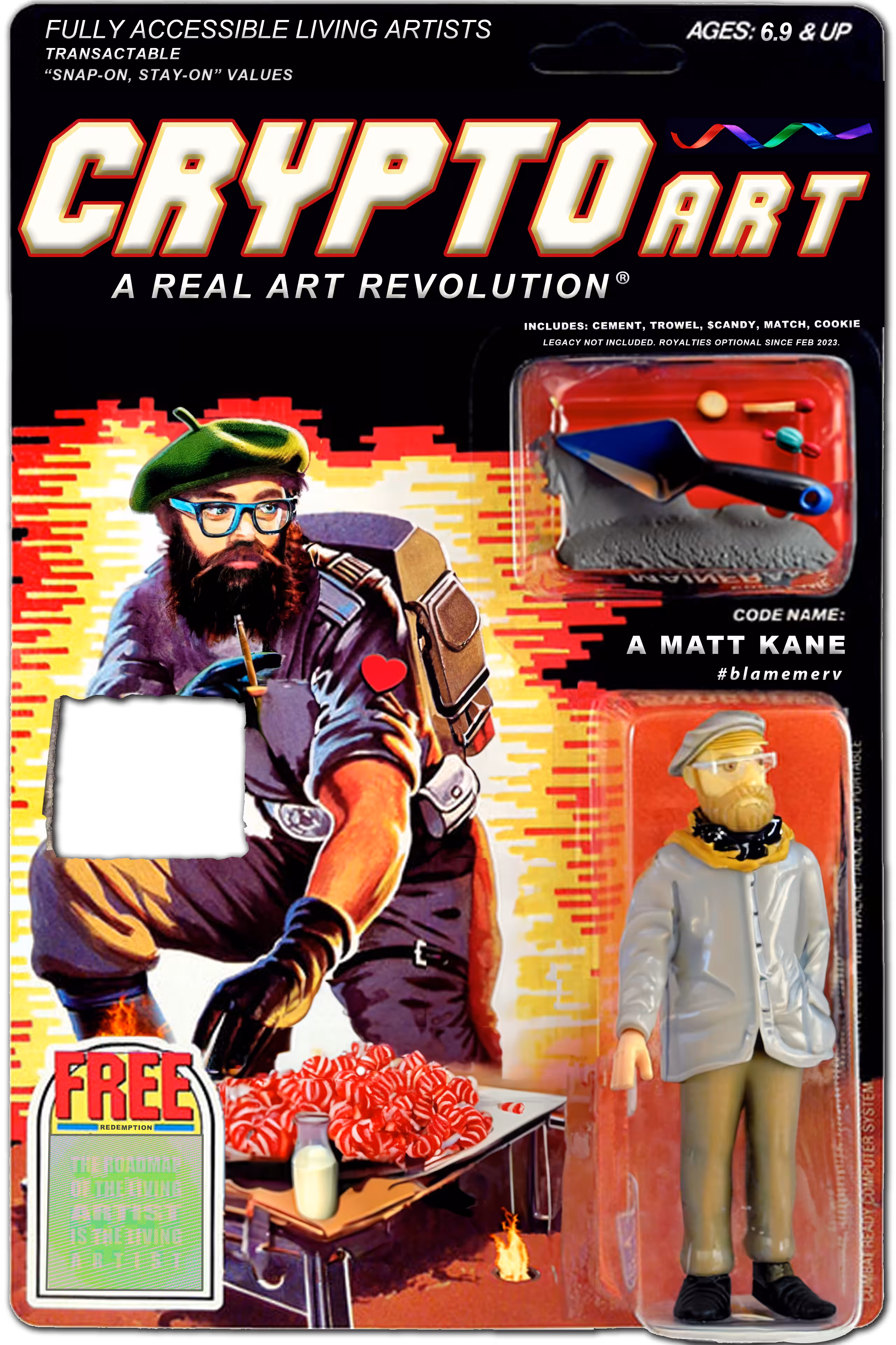 A MATT KANE Action Figure with Cement Trowel