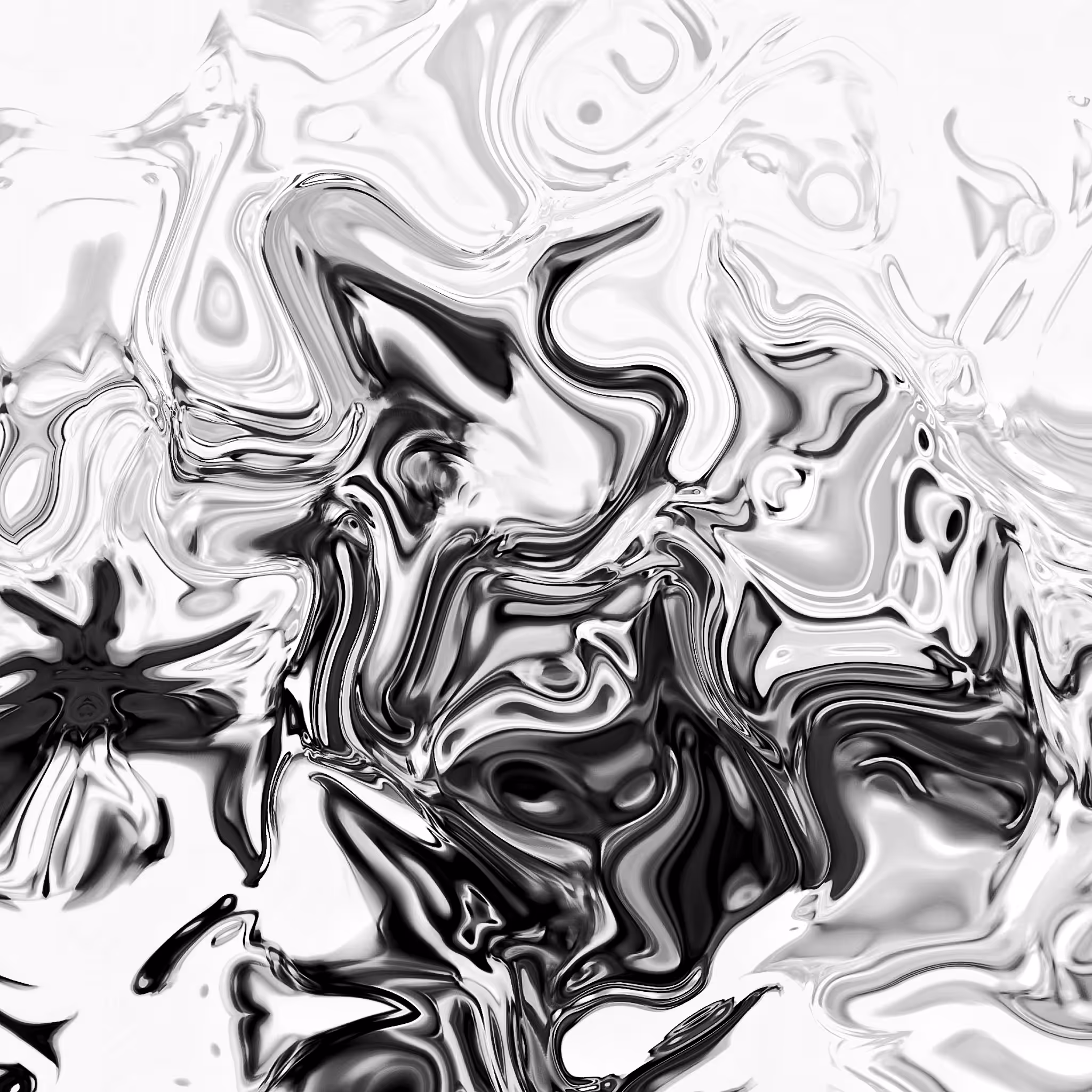 Through the Liquid Glass - Monochrome 2