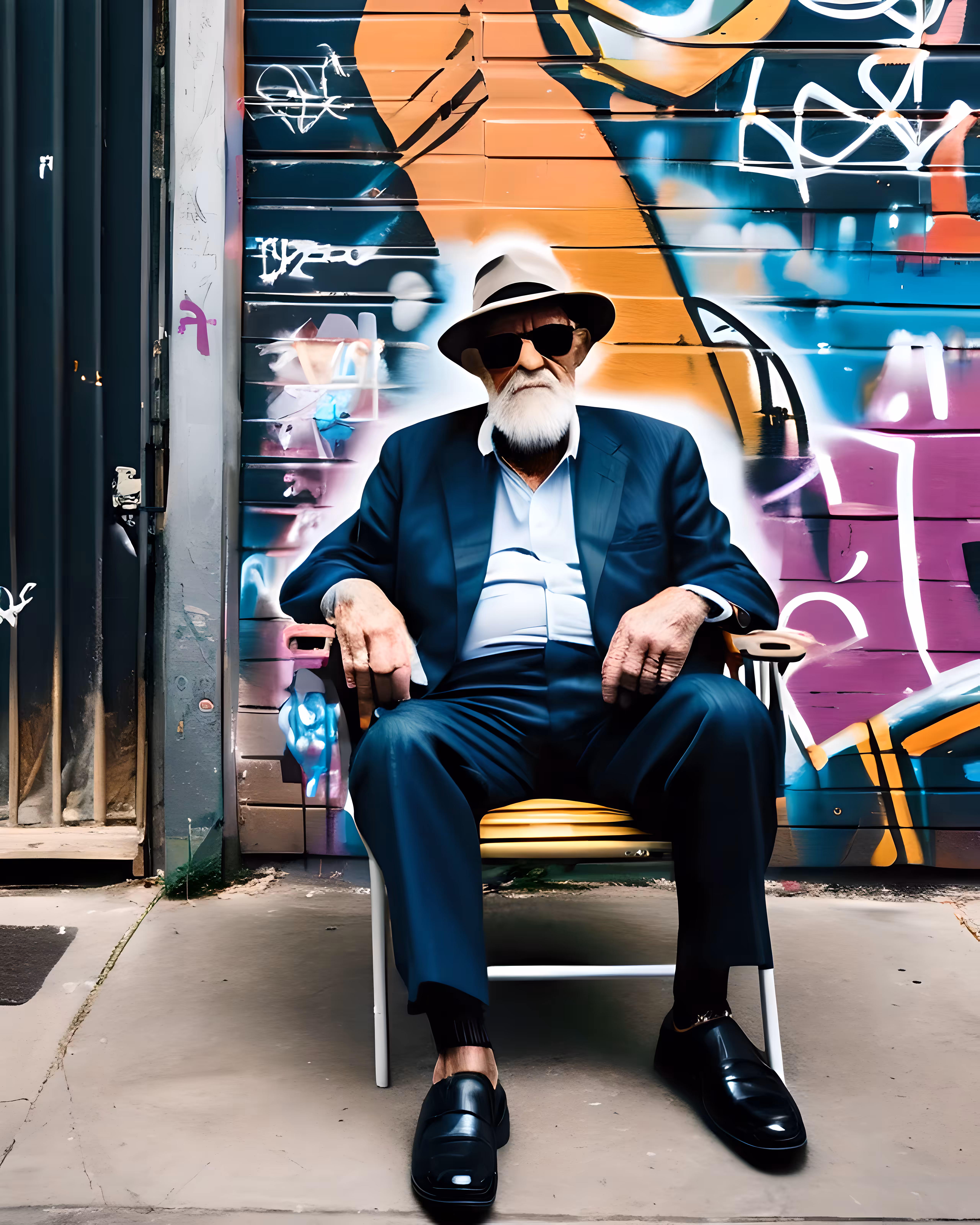 Street Art Old Dude No. 10