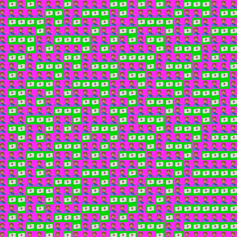 Elementary Cellular Emoji Automata #78