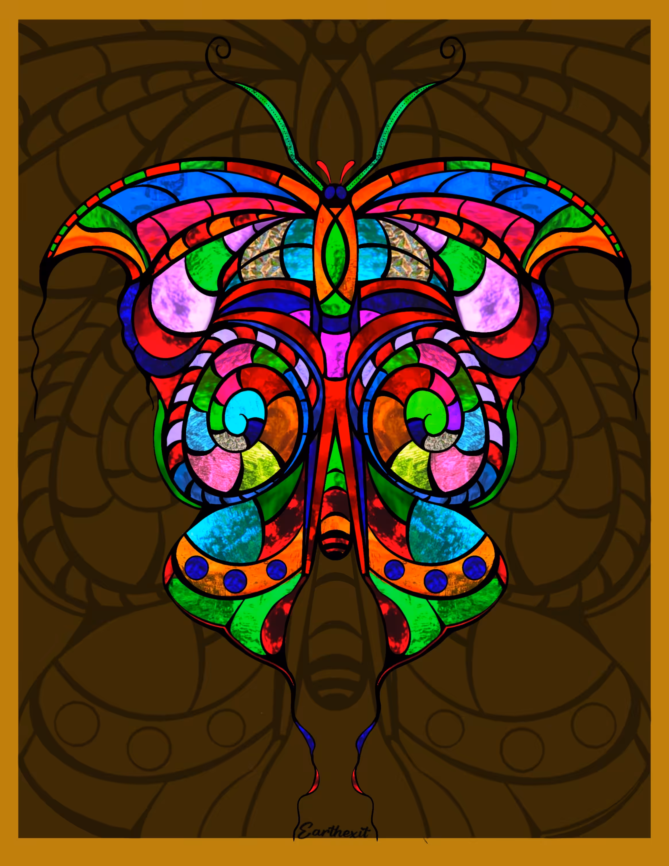 Stained Glass Butterfly