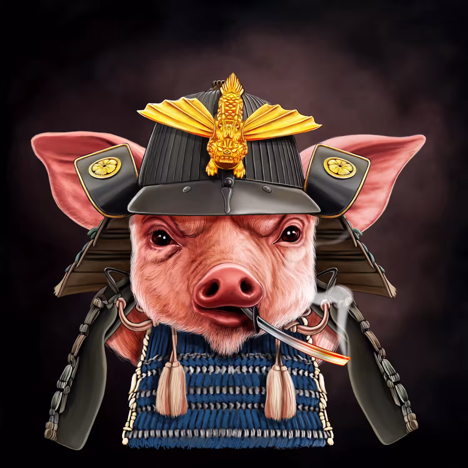 #065 Samurai pig