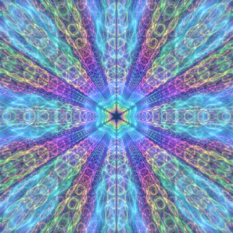 Fluorescent Hexagram #6