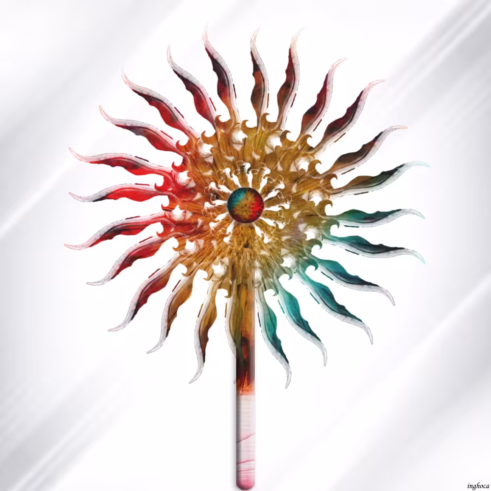 pinwheel 52 fantasy  blades with colour texture 