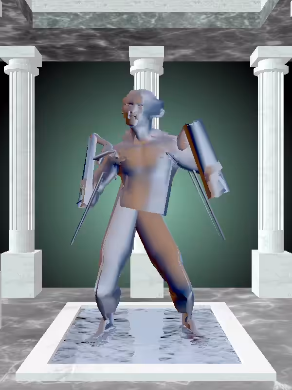 HeavenComputer: The Dancing Stealth Dark Blue Man #7526