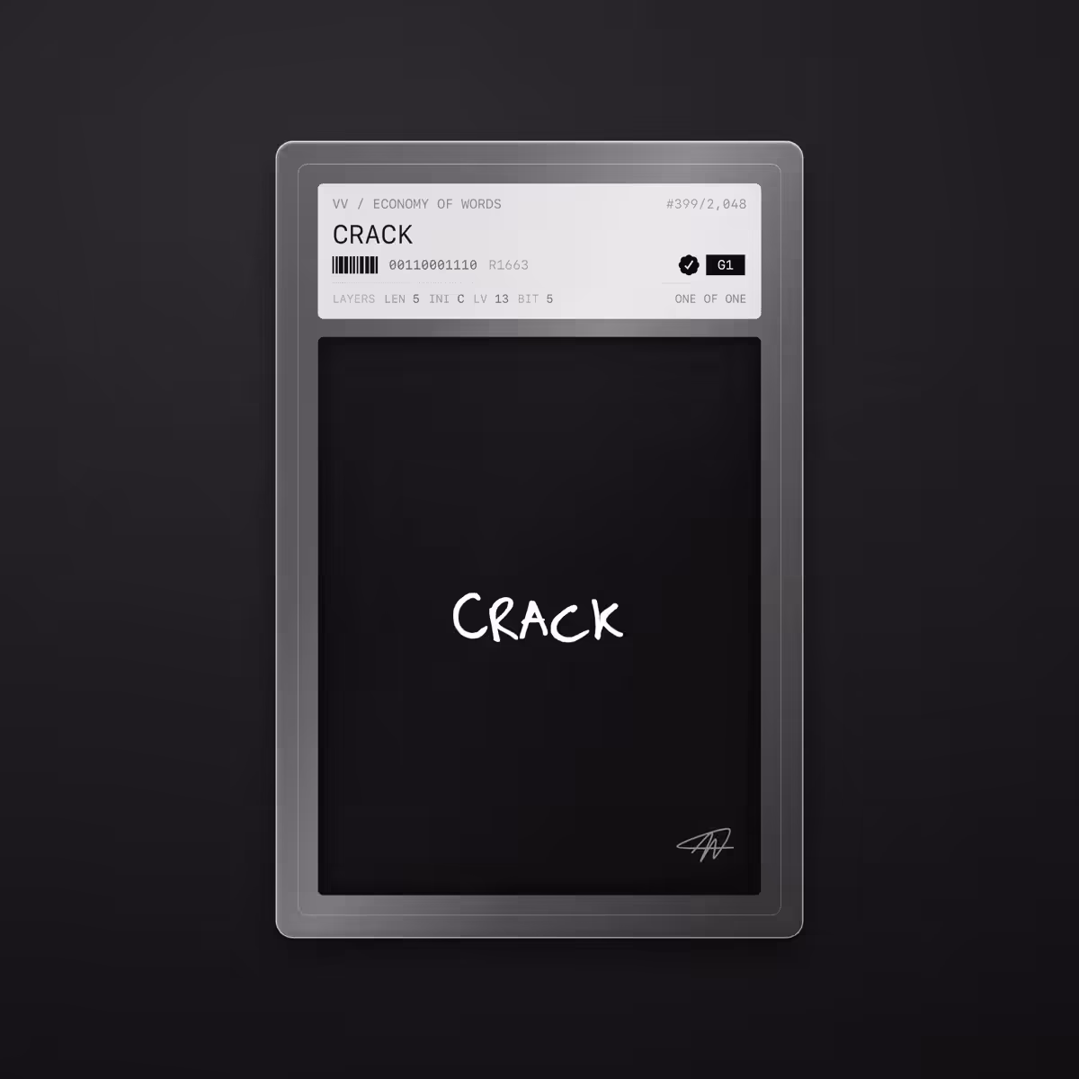 Economy of Words: CRACK · #399