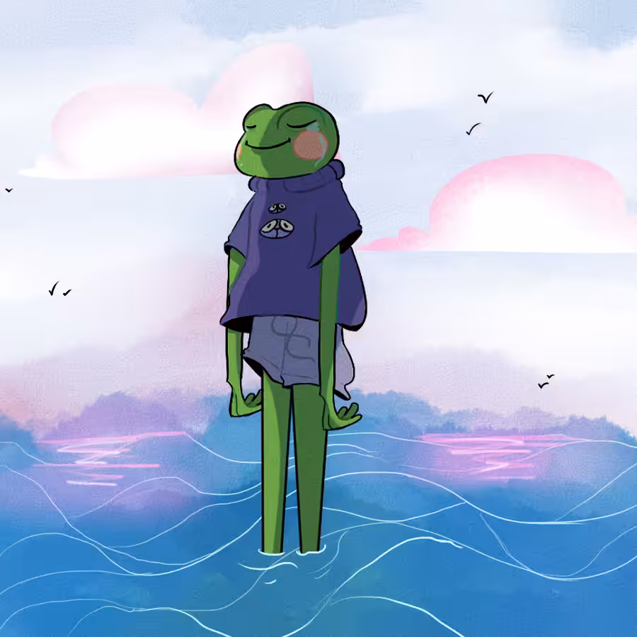 "finally at peace froggie" - #05/05 FROGGIE SERIES
