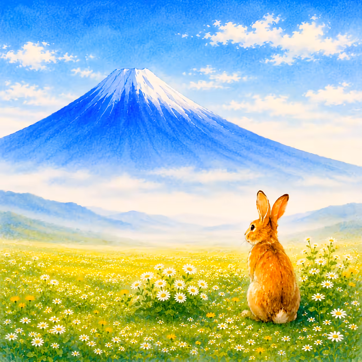 Simple Fuji Art: Silent Meadow