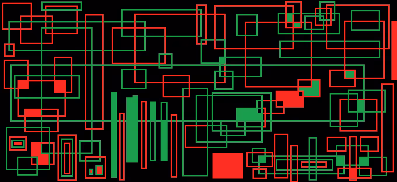 GEOMETRIC PAINT GREEN&RED