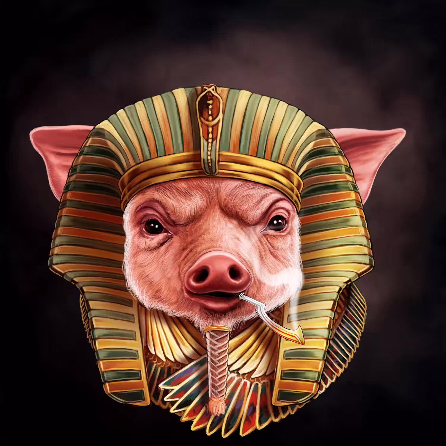 #067   Egyptian warrior pig