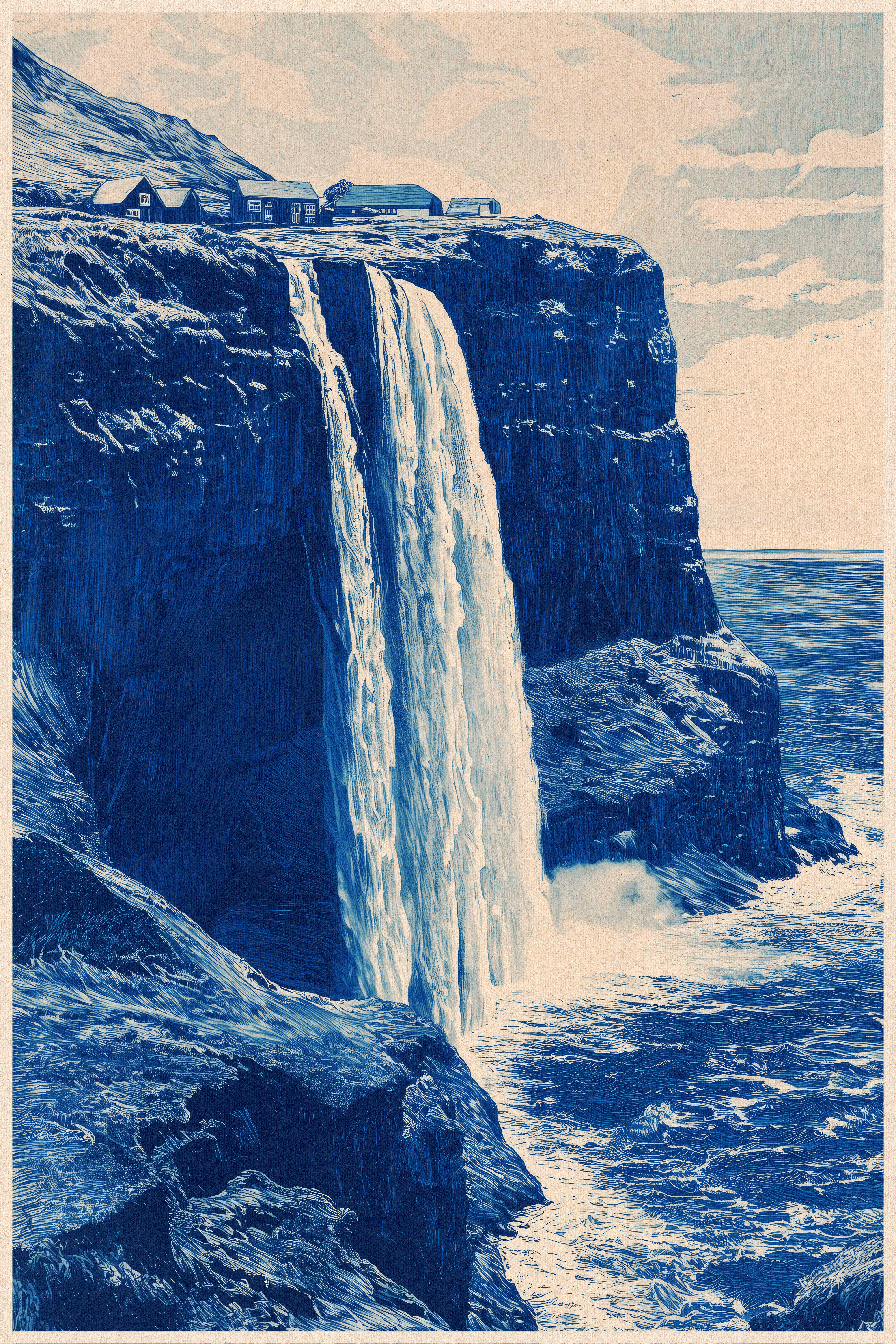 Múlafossur Waterfall