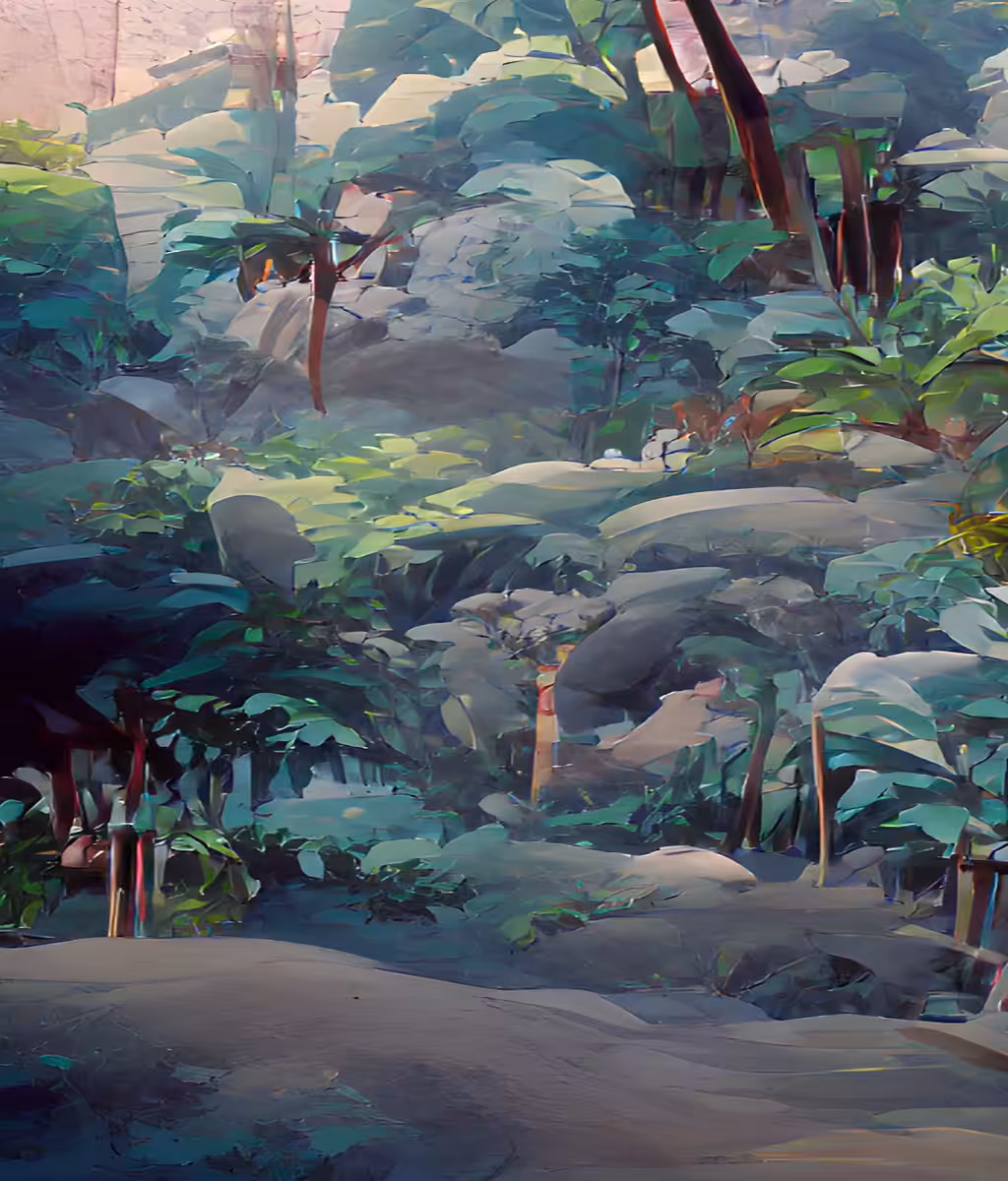 Deep in forest