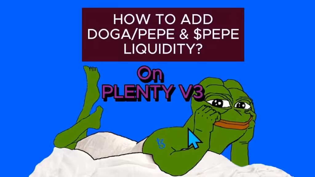 How to ADD $DOGA /$PEPE & $PEPE Liquidity on Plenty V3
