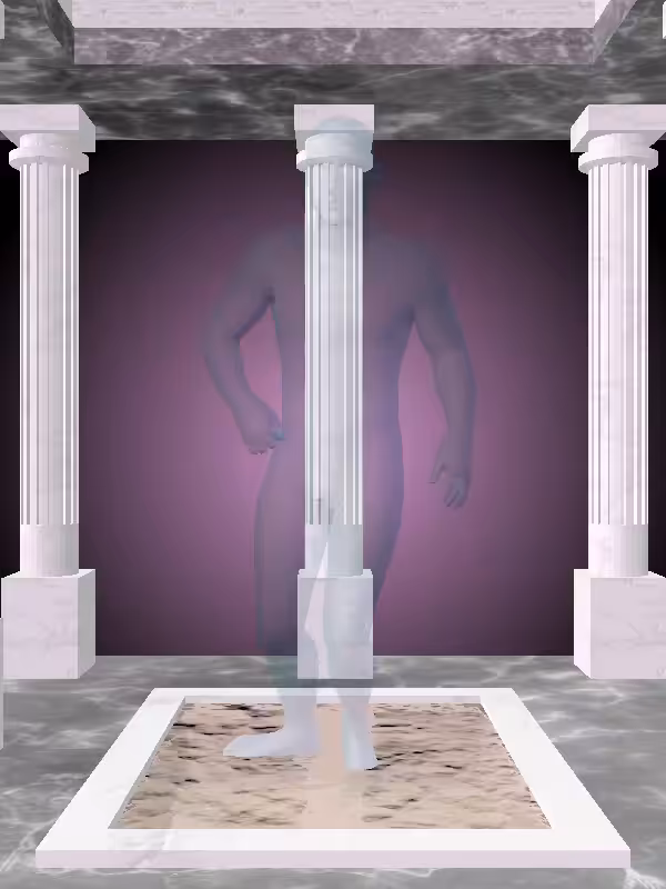 HeavenComputer: The Fading Injured Aqua Green Man #6204