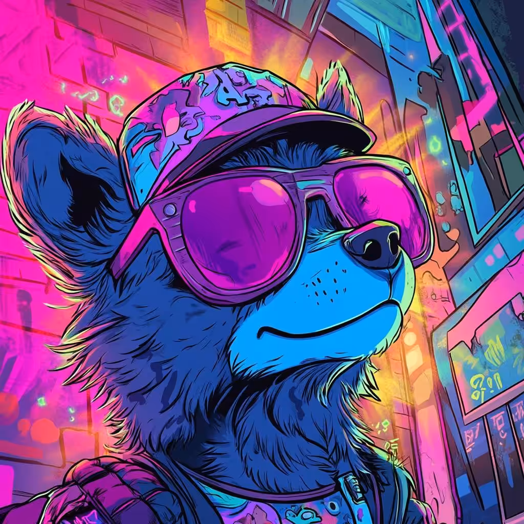Neon Dreams The Electric Wolf's Adventure