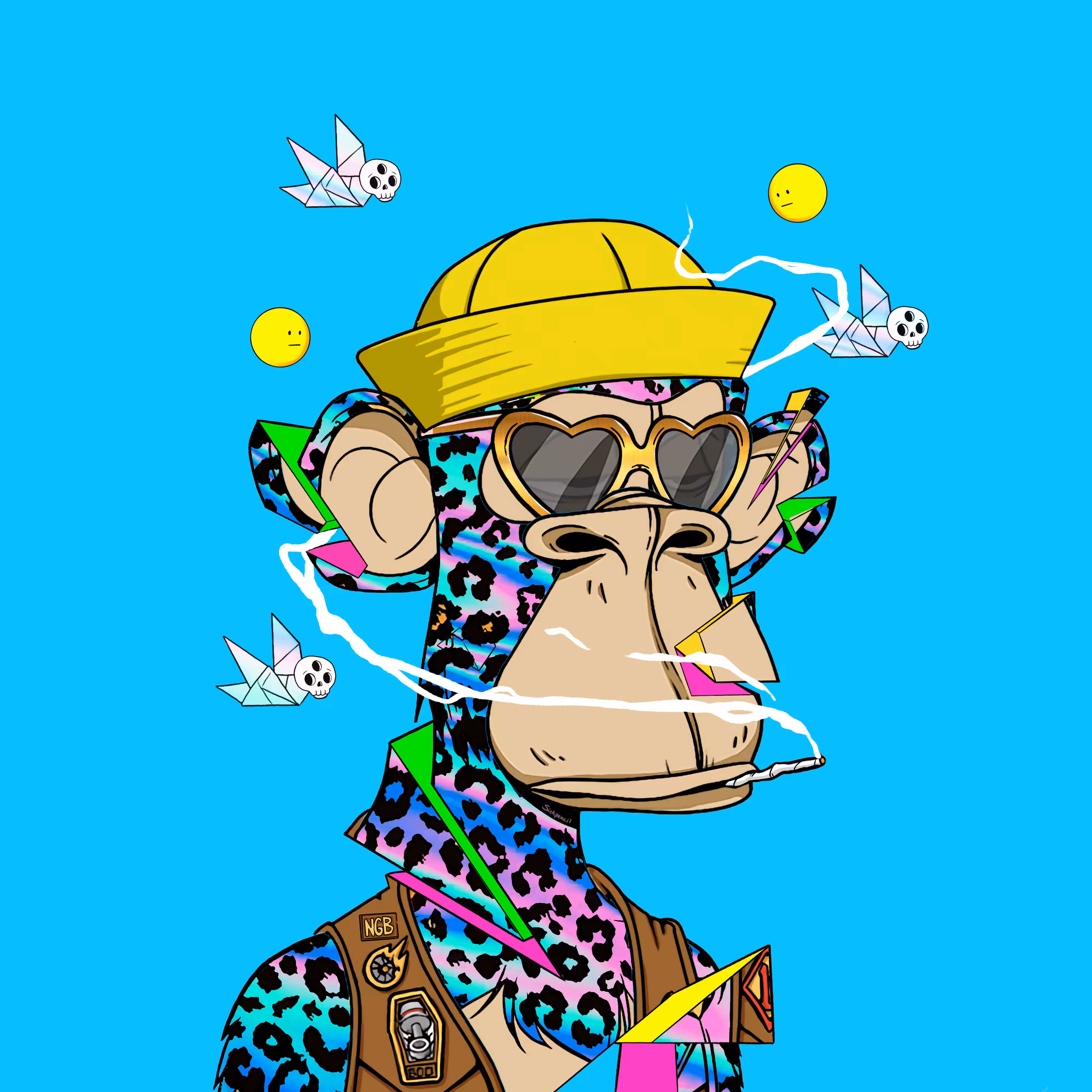 Bored Ape 1407 x Sickpencil