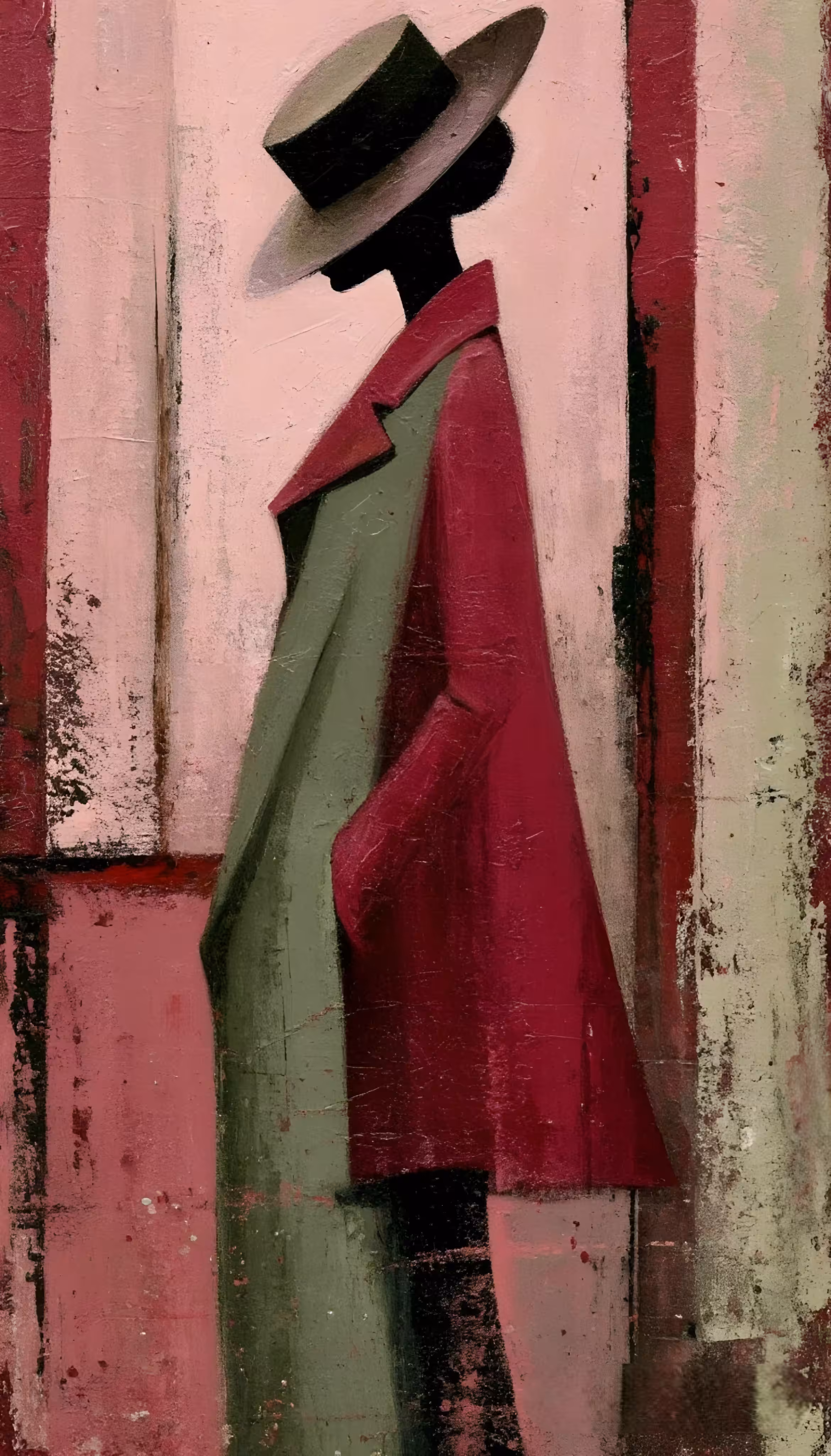 Silhouette in Crimson
