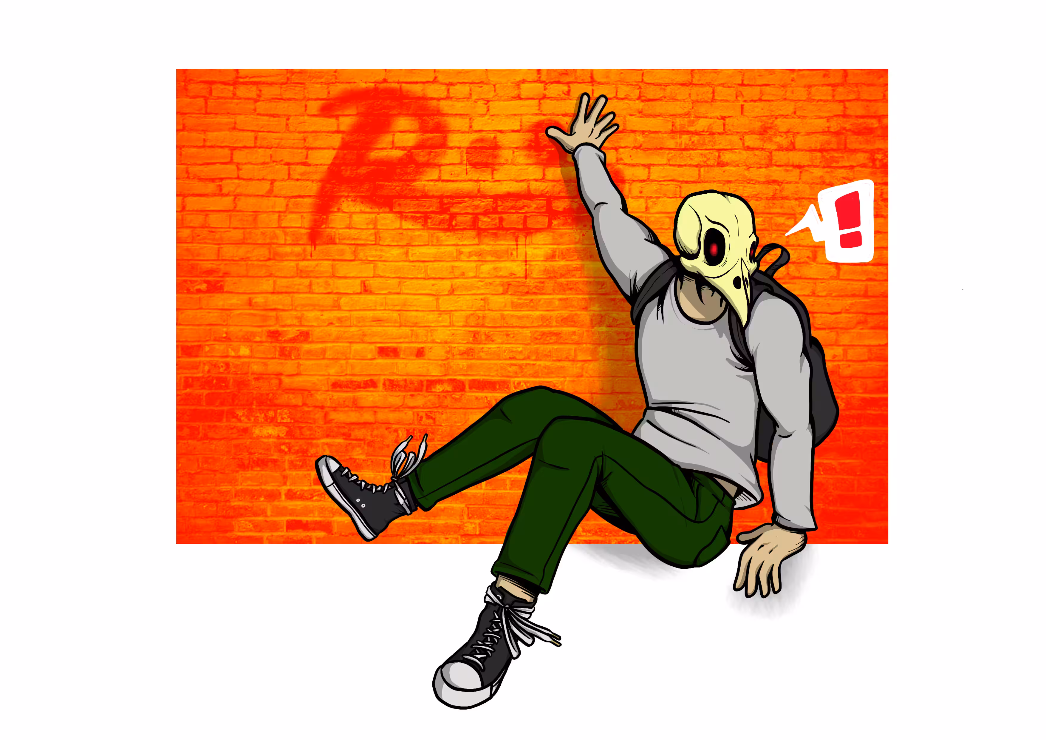 Tag on the wall